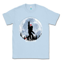 Dusty Blue santa bigfoot christmas rock funny sasquatch believe xmas t shirt Classic Tee - linhVisuals
