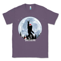 Lavender santa bigfoot christmas rock funny sasquatch believe xmas t shirt Classic Tee - linhVisuals