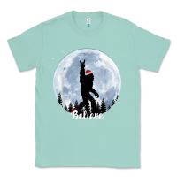 Seafoam santa bigfoot christmas rock funny sasquatch believe xmas t shirt Classic Tee - linhVisuals
