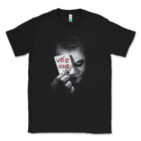 Black us dc dark knight photo why so serious 01 black h pullover hoodie Classic Tee - linhVisuals