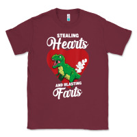 Burgundy stealing hearts and blasting farts valentine's day t shirt Classic Tee - linhVisuals