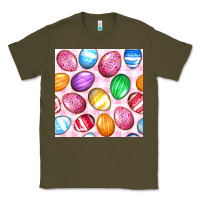 Army Green Easter Eggs Seamless Pattern Classic Tee - BundleAndBundleShop