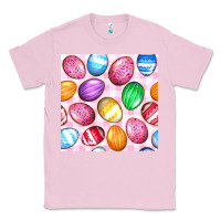 Bubblegum Pink Easter Eggs Seamless Pattern Classic Tee - BundleAndBundleShop