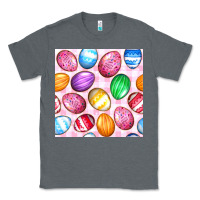 Charcoal Heather Easter Eggs Seamless Pattern Classic Tee - BundleAndBundleShop