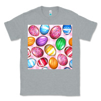 Heather Grey Easter Eggs Seamless Pattern Classic Tee - BundleAndBundleShop