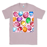 Lilac Easter Eggs Seamless Pattern Classic Tee - BundleAndBundleShop