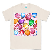 Natural Easter Eggs Seamless Pattern Classic Tee - BundleAndBundleShop