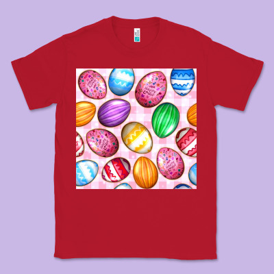 Easter Eggs Seamless Pattern Classic Tee Designed By Bundleandbundleshop