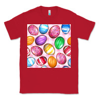 Red Easter Eggs Seamless Pattern Classic Tee - BundleAndBundleShop