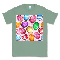 Sage Easter Eggs Seamless Pattern Classic Tee - BundleAndBundleShop