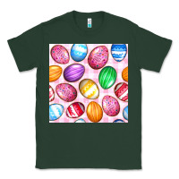 Sports Green Easter Eggs Seamless Pattern Classic Tee - BundleAndBundleShop