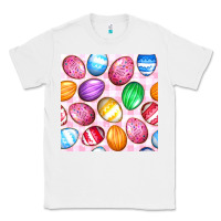 White Easter Eggs Seamless Pattern Classic Tee - BundleAndBundleShop