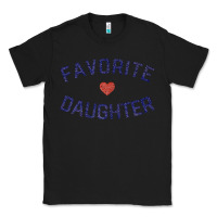 Black womens favorite daughter heart distressed vintage faded classic t shir Classic Tee - linhVisuals