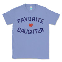Colony Blue womens favorite daughter heart distressed vintage faded classic t shir Classic Tee - linhVisuals
