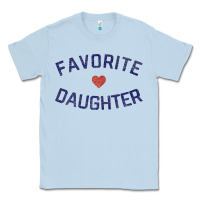 Dusty Blue womens favorite daughter heart distressed vintage faded classic t shir Classic Tee - linhVisuals