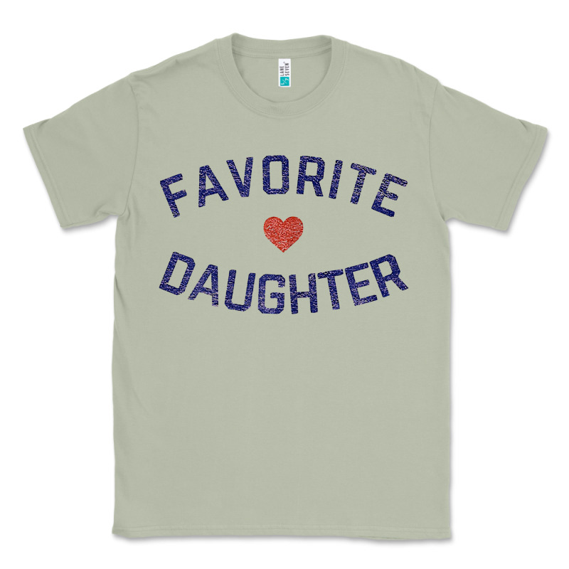 Womens Favorite Daughter Heart Distressed Vintage Faded Classic T Shir Classic Tee by linhVisuals | Teevron