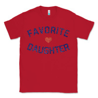 Red womens favorite daughter heart distressed vintage faded classic t shir Classic Tee - linhVisuals