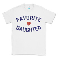 White womens favorite daughter heart distressed vintage faded classic t shir Classic Tee - linhVisuals