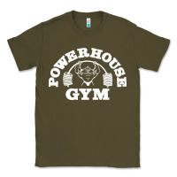 Army Green POWERHOUSE GYM POPULAR Classic Tee - linhVisuals