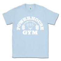 Dusty Blue POWERHOUSE GYM POPULAR Classic Tee - linhVisuals