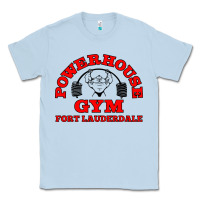 Dusty Blue POWERHOUSE GYM CLASSIC Classic Tee - linhVisuals