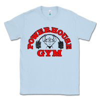 Dusty Blue POWERHOUSE GYM VINTAGE SPORT Classic Tee - linhVisuals
