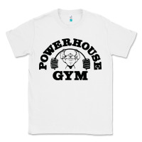 White POWERHOUSE GYM Classic Tee - linhVisuals