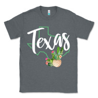 Charcoal Heather texas state map pride cactus vintage texas sweatshirt Classic Tee - linhVisuals
