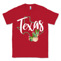Red texas state map pride cactus vintage texas sweatshirt Classic Tee - linhVisuals