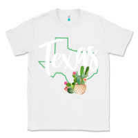 White texas state map pride cactus vintage texas sweatshirt Classic Tee - linhVisuals