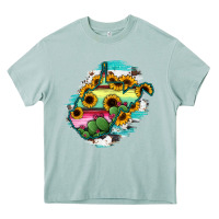 Arona west virginia map sunflower cactus serape Heavy Core Tee - RanaPortraitStore