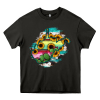 Asphalt west virginia map sunflower cactus serape Heavy Core Tee - RanaPortraitStore