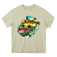 Mossy west virginia map sunflower cactus serape Heavy Core Tee - RanaPortraitStore