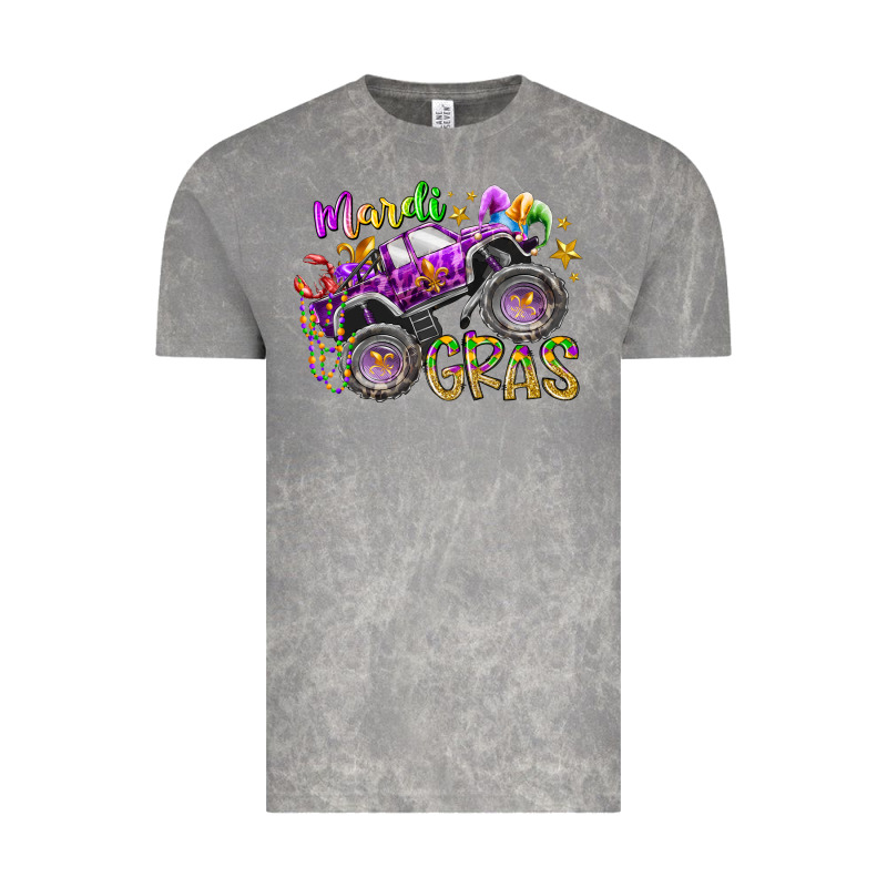 Mardi Gras Monster Truck Vintage Tee by RacoonDesign | Teevron