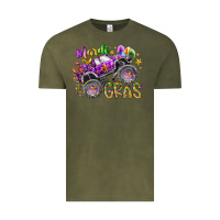Vintage Olive mardi gras monster truck Vintage Tee - RacoonDesign