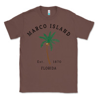 Chestnut womens marco island florida colorful palm tree retro novelty art v nec Classic Tee - linhVisuals