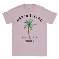 Lilac womens marco island florida colorful palm tree retro novelty art v nec Classic Tee - linhVisuals