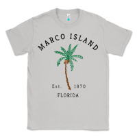 Moon Dust womens marco island florida colorful palm tree retro novelty art v nec Classic Tee - linhVisuals
