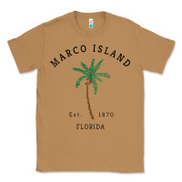 Toasted Coconut womens marco island florida colorful palm tree retro novelty art v nec Classic Tee - linhVisuals