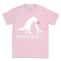 Bubblegum Pink womens mommysaurus mom and baby dinosaur v neck t shirt Classic Tee - linhVisuals