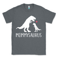 Charcoal Heather womens mommysaurus mom and baby dinosaur v neck t shirt Classic Tee - linhVisuals