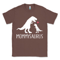 Chestnut womens mommysaurus mom and baby dinosaur v neck t shirt Classic Tee - linhVisuals