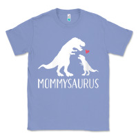 Colony Blue womens mommysaurus mom and baby dinosaur v neck t shirt Classic Tee - linhVisuals