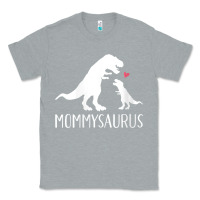 Heather Grey womens mommysaurus mom and baby dinosaur v neck t shirt Classic Tee - linhVisuals