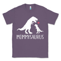 Lavender womens mommysaurus mom and baby dinosaur v neck t shirt Classic Tee - linhVisuals