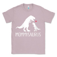 Lilac womens mommysaurus mom and baby dinosaur v neck t shirt Classic Tee - linhVisuals