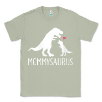 Matcha womens mommysaurus mom and baby dinosaur v neck t shirt Classic Tee - linhVisuals