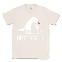 Natural womens mommysaurus mom and baby dinosaur v neck t shirt Classic Tee - linhVisuals