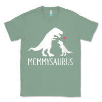 Sage womens mommysaurus mom and baby dinosaur v neck t shirt Classic Tee - linhVisuals