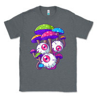 Charcoal Heather psychedelic mushroom hippie magic fungus shrooms trance rave t shirt Classic Tee - linhVisuals